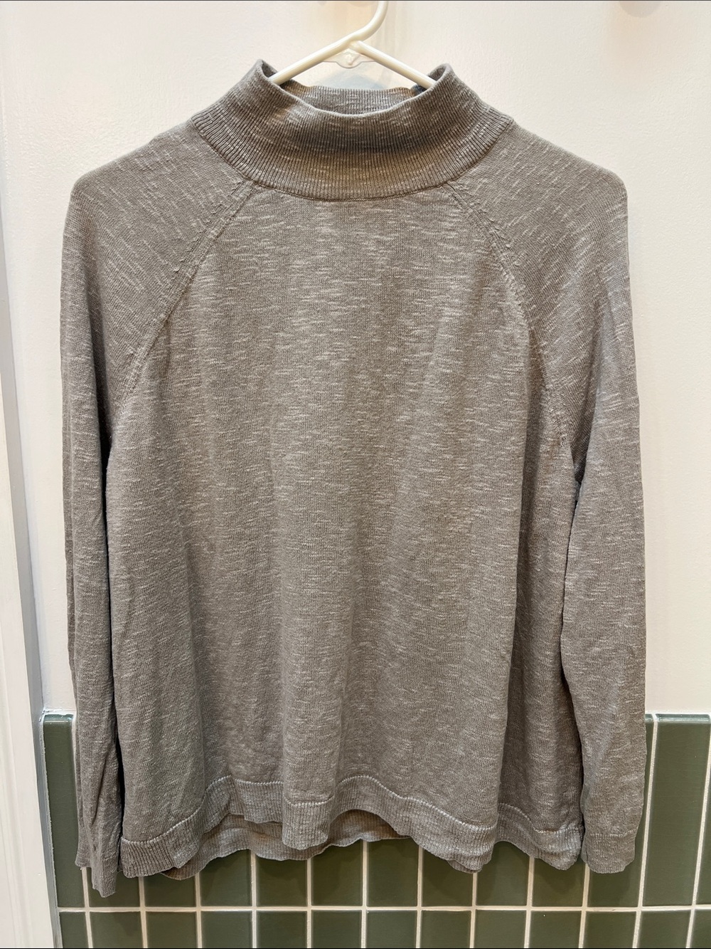Eileen Fisher Taupe Turtleneck Sweater